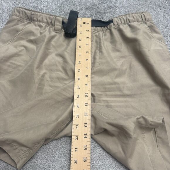 The North Face Class V Belted Cargo Shorts Mens Large Khaki Brown Outdoor Hike - Picture 15 of 16